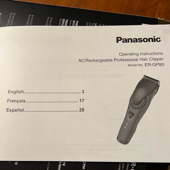 NEW in box Panasonic ER-GP80 k Professional Series Hair Clipper AC/Rechargeable - Picture 15 of 15
